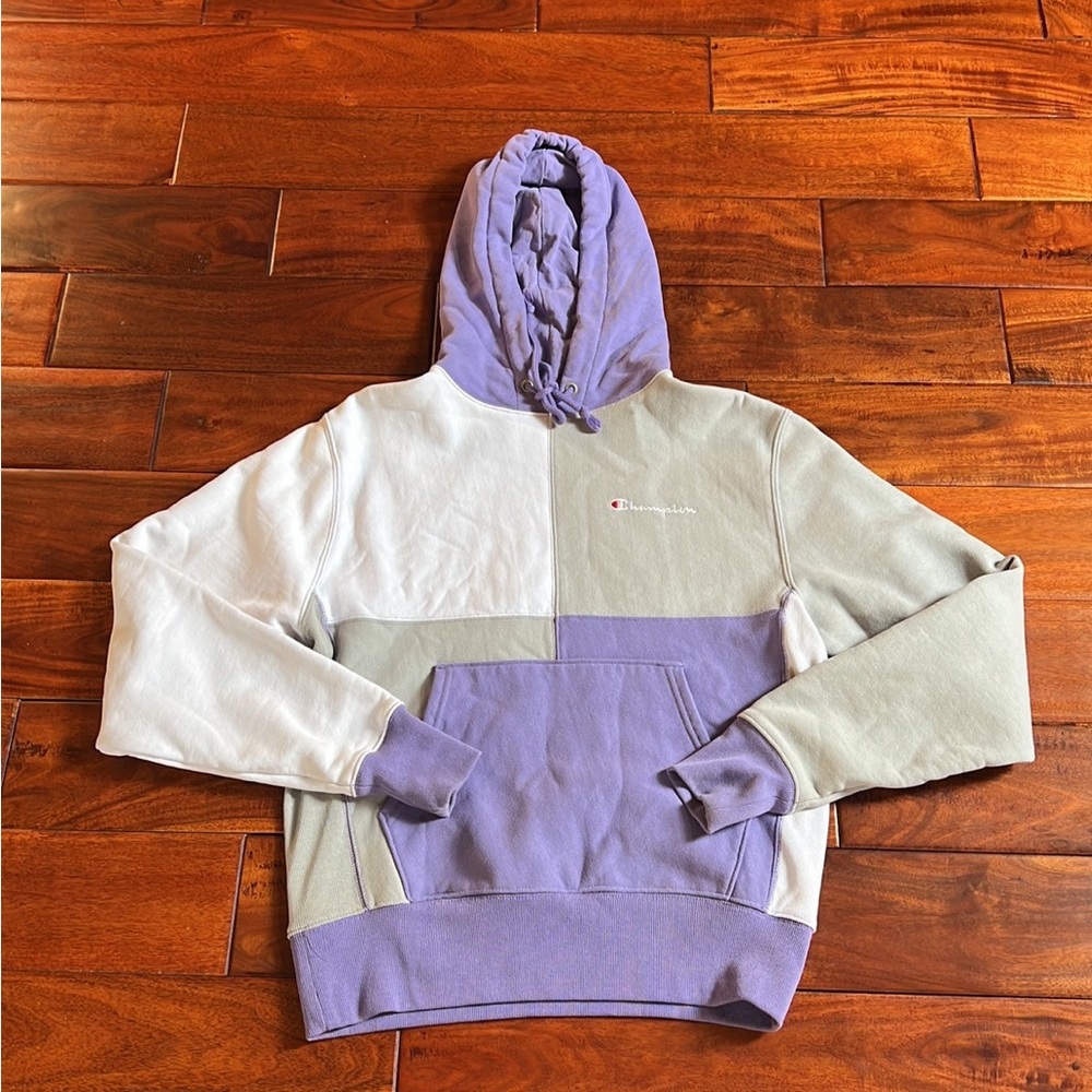 Vintage Color Block Champion Hoodie